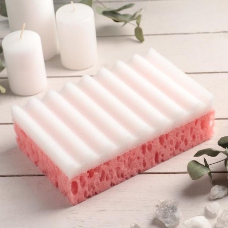 Body sponge massage "Perfection", 16.5 × 10.5 × 5 cm, color mix