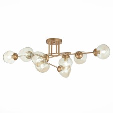 Ceiling EVOLUCE lamp. Sle155702-08. More. 8x40 watts, E14, 100x64x34 cm, golden color