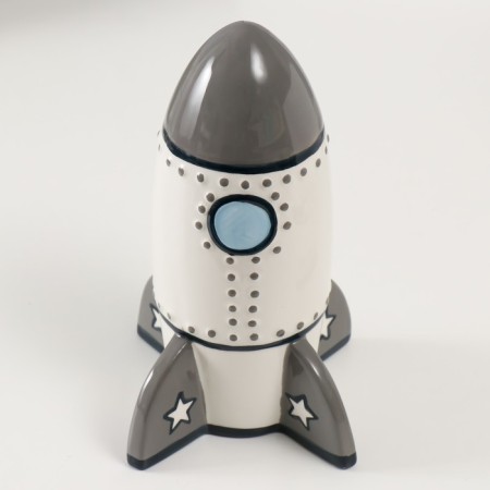 Piggy bank Ceramics "Rocket" 16.5x16.5x24 cm-4