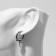 Piercing in the ear "Ring" spike with balls, d = 12 mm, color silver