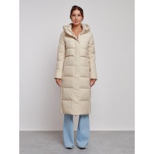 Coat insulated winter female, size 50, beige color