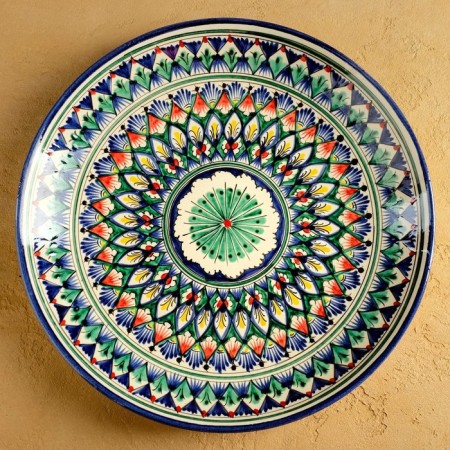 Largan Rishtan ceramics "Patterns", 32 cm, blue-17