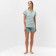 Women's set (T -shirt/shorts), olive strip color, size 50