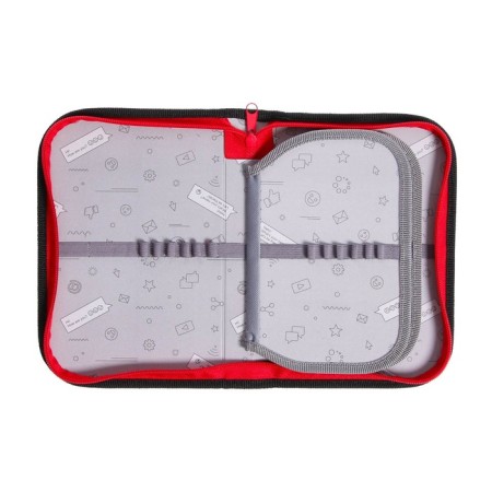 Penal 3 sections, tab inside, 140 x 210 x 40 mm, fabric, calligrata top block "Dino"-4