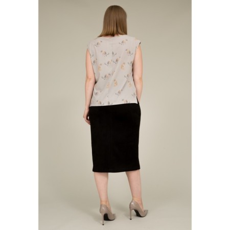 Top female, size 48, beige color-4