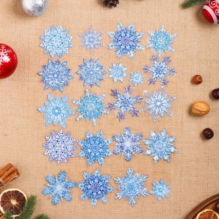 Set of stickers design "winter shine" holographic foil, 49.3x33.6cm-1