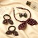 Solokha hair set (rim, 2 elastic bands, clamp) Glows glitter