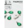 Suspension "drop" rifle 2.1 × 1.4 × 0.4 cm, (set 10 pcs.), Green color in gold