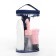 Cosmetic bag with a handle, blue color