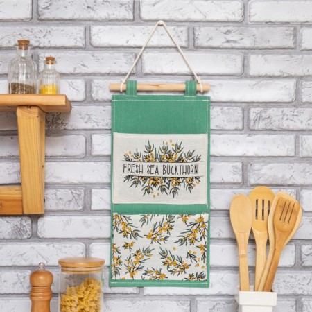 Pocket Textile Ethel "Fresh Sea Buckthorn", 41*20 cm