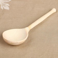 A spoon is half -bastard, without painting, milling milling, 19 × 6 cm