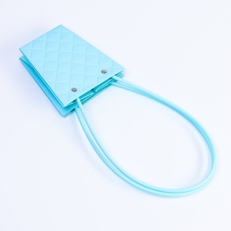 Bag for flowers Blue moisture-resistant, 12x12-8x8-12.5 cm-2