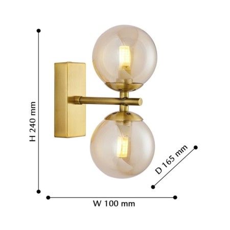 Varietas wall lamp 100 mm, 165 mm, G9-2
