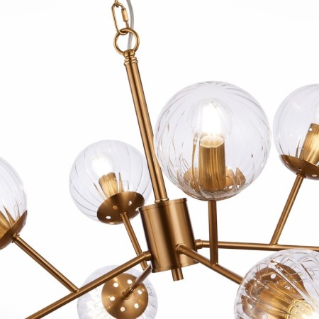 Suspended EVOLUCE lamp. Sle220803-08. Andria. 8x40 watts, E14, 74x74x52 cm, brass color-4