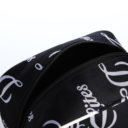 Cosmetic bag with lightning, black color-2