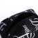 Cosmetic bag with lightning, black color