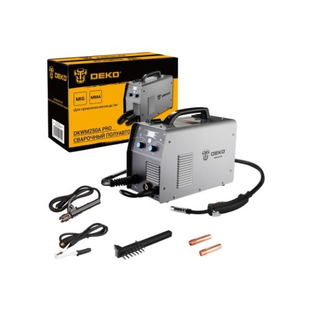 Welding semiautomatic device Deko DKWM250A PRO, MIG/MAG, 250A, 220 V, 7 kW, echoing
