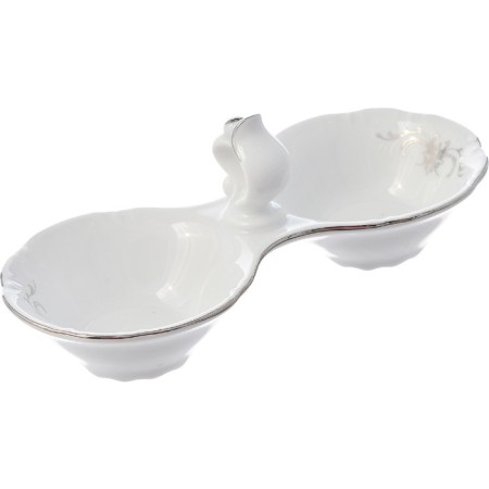 Double Constance Solonka, decor "Gray ornament, platinum layout"-1