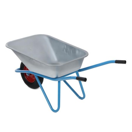 Construction wheelbarrow, single -wheeled: cargo/p 180 kg, volume of 100 l, blue pens-1