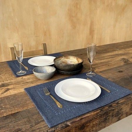PLAISMAT "CONTA", size 35x50 cm, blue color-2