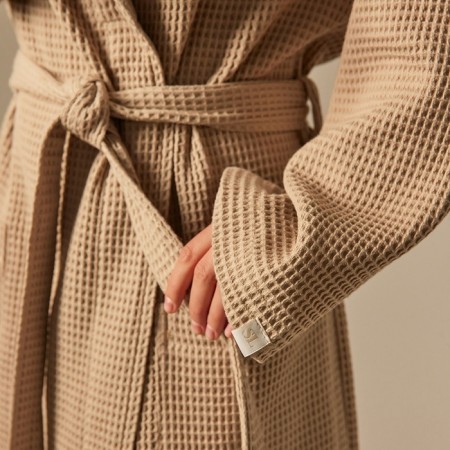 Welfare Women's bathrobe SL Home: Basic "Sabbia", size L, 100% cotton, 300 g/m2-3
