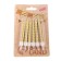 Candles in cake with stands, gold, medium, set 6 pcs, 8 cm