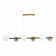 Suspended EVOLUCE lamp. Sle220403-06. Forli. 6x60 watts, E27, 105x40x18 cm, black color, brass