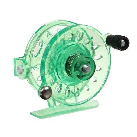 Inertial coil, plastic, diameter 6 cm, guide fishing lines, green color, 109-2