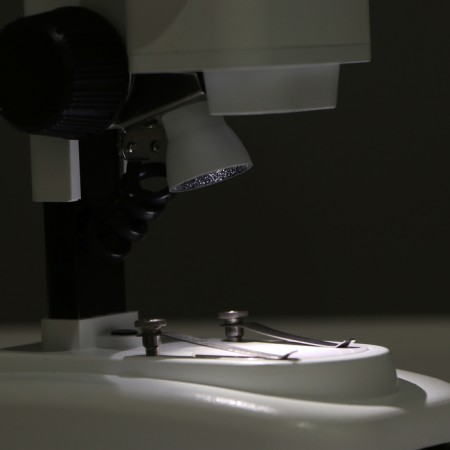Laboratory compact microscope, multiplicity 10, backlight-5