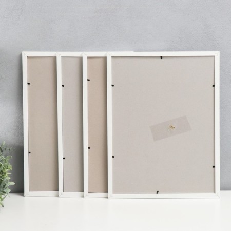 Set of photo frames MDF "OfficeSpace" 30x40 cm, 4 pcs, white (plastic screen)-2