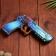 Wooden souvenir "Pistol-Ruskitop" blue