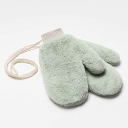 Mittens for claim. Minaku Minaku fluffy 25 cm mint-1