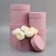 Set of round boxes 5 in 1 "dusty rose" 20 x 20 - 13 x 13 cm,