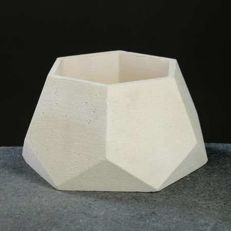 Kashpo hexagon 13 x 7.5 cm white-1