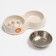 Double bowl for slow feeding 30.5 x 17 x 5 cm, beige