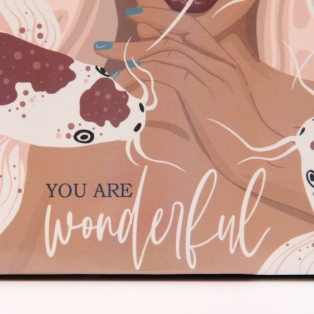 Gift package laminated, packaging, “you are wonderful”, rainbow holography, S 12 x 15 x 5.5 cm-3