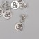 Bale with a suspension metal for creativity "OM" silver 2.7x1.4 cm