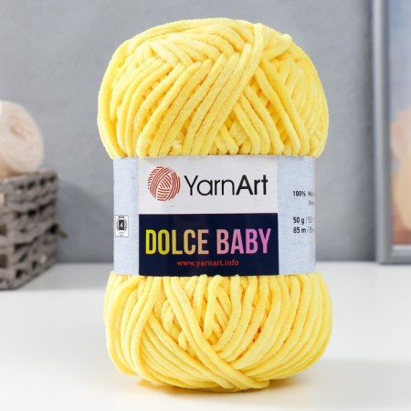 Yarn "Dolce Baby" 100% micropoliester 85m/50 g (761 lemon)