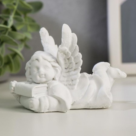 Polystone souvenir "Snowty Angel with the Bible" mix 7x5x8.5 cm-1