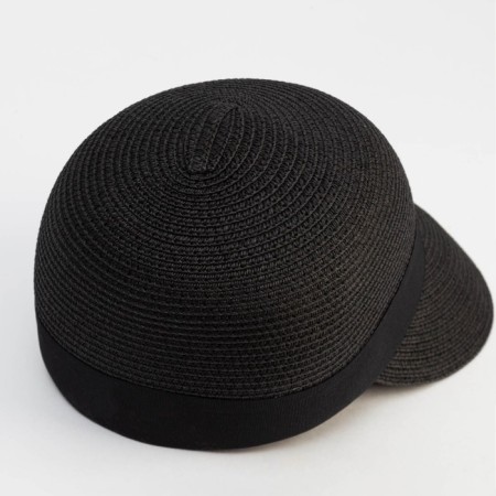 Female wicker cap minaku black color, river 58-6