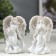 Souvenir Polystone "Angel -girl in a pink wreath - Hope" MIX 5x7.5x4 cm
