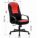 Armchair for the head of Brabix City EX-512, black/red fabric TW