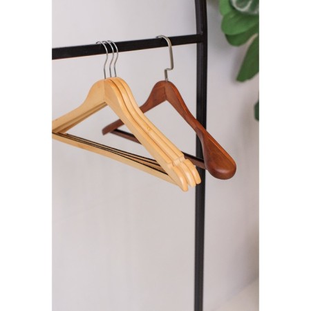 Shoulders - hanger for outerwear with the crossbar Ladoom Bois, 45 × 25.5 × 5.5 cm, brown color-1