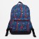 School backpack of textiles on lightning, external pocket, “ZFTS”, blue color