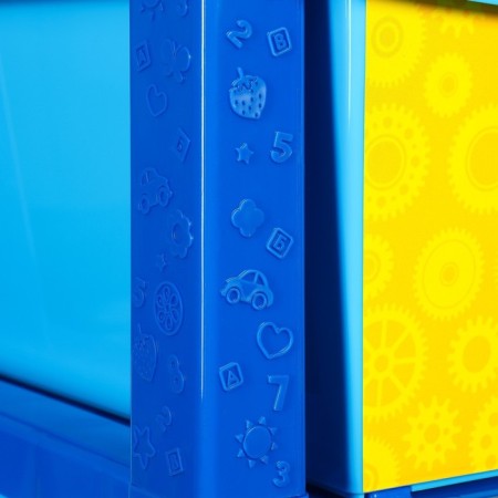 Universal chest of drawers 103 × 52 × 42 cm, 4 sections, box 51 x 36 x 20 cm, blue tractor-4