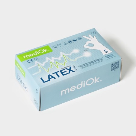 Latex gloves observant non -puddered, textured, n/st, size S-4