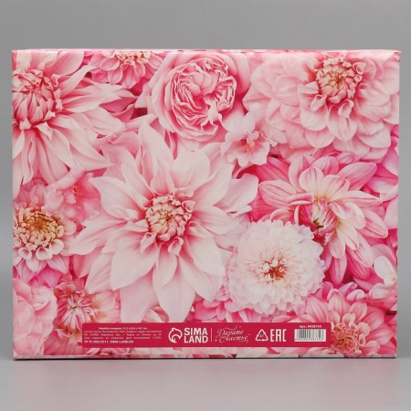 Gift folding box, packaging, "flowers", 31.2 x 25.6 x 16.1 cm-4