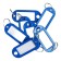 A set of key keycels, 10 pieces, 53 mm, blue color