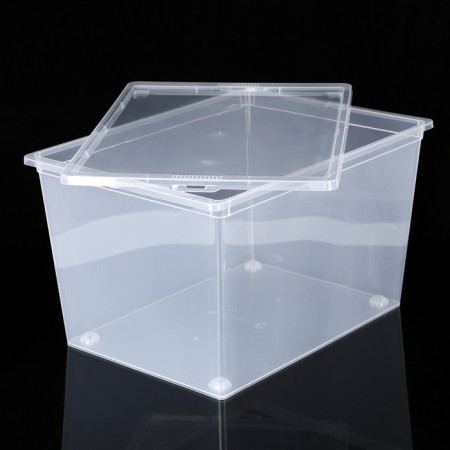 Storage box with a lid, 50 l, 53 × 38 × 30 cm, the color is transparent-1