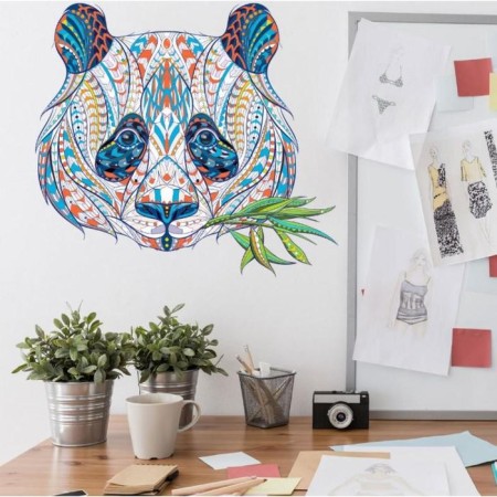 Sticker plastic interior color puzzle "Panda" 30x45 cm